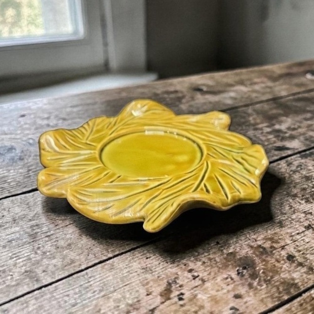 Belmar Of California Green Artichoke Leaf Plate,‎ Vintage USA Pottery, Coaster